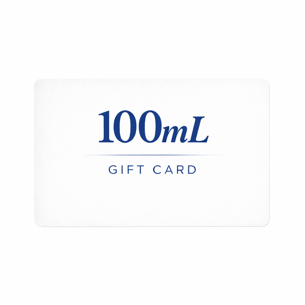 100mL gift card on a white background